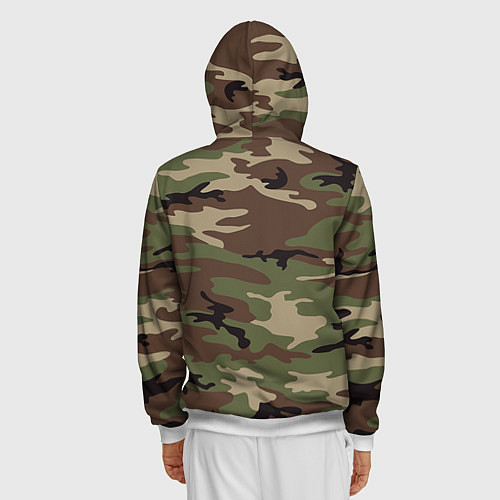 Мужская толстовка на молнии Униформа дембеля / 3D-Белый – фото 4