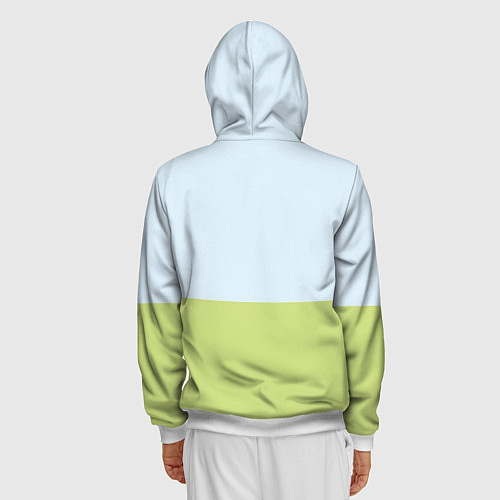 Мужская толстовка на молнии Папуля / 3D-Белый – фото 4