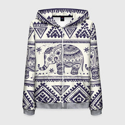 Толстовка 3D на молнии мужская Африка, цвет: 3D-меланж