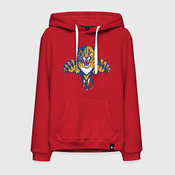 Толстовка-худи хлопковая мужская Florida Panthers, цвет: красный