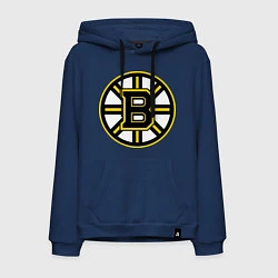 Толстовка-худи хлопковая мужская Boston Bruins, цвет: тёмно-синий