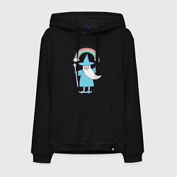 Толстовка-худи хлопковая мужская Skate mage, цвет: черный