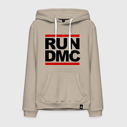 Толстовка-худи хлопковая мужская Run DMC, цвет: миндальный