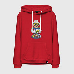 Толстовка-худи хлопковая мужская Summer Mario, цвет: красный