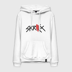 Толстовка-худи хлопковая мужская Skrillex, цвет: белый