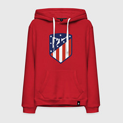 Толстовка-худи хлопковая мужская Atletico Madrid, цвет: красный