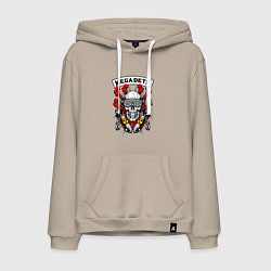 Толстовка-худи хлопковая мужская Megadeth Rocker, цвет: миндальный