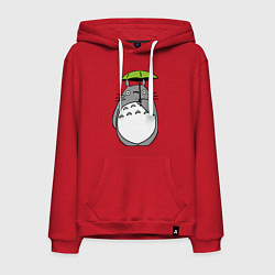 Толстовка-худи хлопковая мужская Totoro с зонтом, цвет: красный