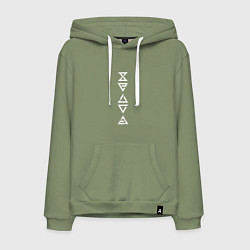 Мужская толстовка-худи Знаки Ведьмака White