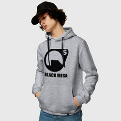 Толстовка-худи хлопковая мужская HL: Black mesa, цвет: меланж — фото 2