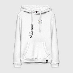 Толстовка-худи хлопковая мужская Cadillac, цвет: белый