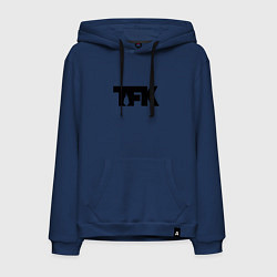 Толстовка-худи хлопковая мужская TFK: Black Logo, цвет: тёмно-синий