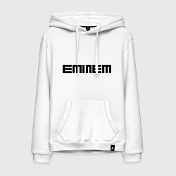 Толстовка-худи хлопковая мужская Eminem: minimalism, цвет: белый