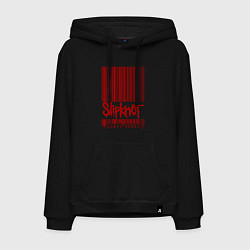 Толстовка-худи хлопковая мужская Slipknot: barcode, цвет: черный