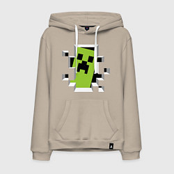 Толстовка-худи хлопковая мужская Crash Minecraft, цвет: миндальный