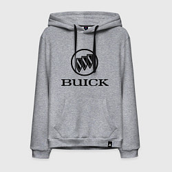 Толстовка-худи хлопковая мужская Buick logo, цвет: меланж