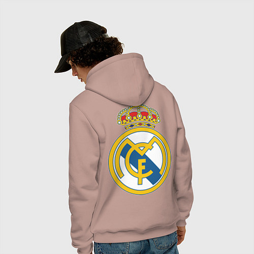 Мужская толстовка-худи Real Madrid FC / Пыльно-розовый – фото 4