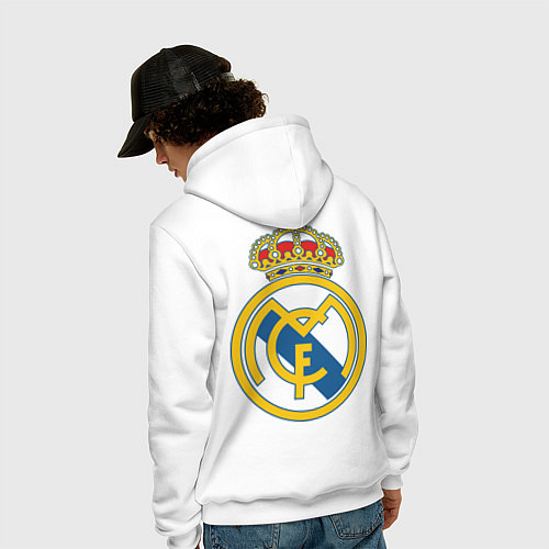 Мужская толстовка-худи Real Madrid FC / Белый – фото 4