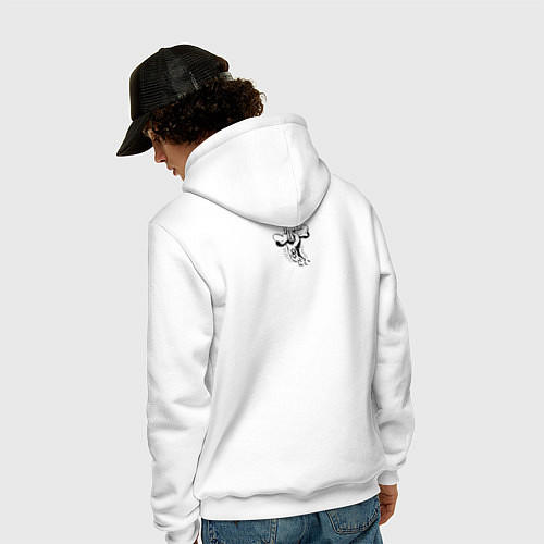 Мужская толстовка-худи Bones Rock / Белый – фото 4