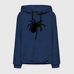 Толстовка-худи хлопковая мужская Черный паук, цвет: тёмно-синий