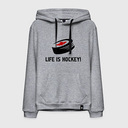 Мужская толстовка-худи Life is hockey!