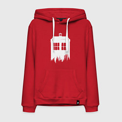 Мужская толстовка-худи Тардис white - Доктор Кто