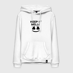 Толстовка-худи хлопковая мужская Keep it Mello, цвет: белый