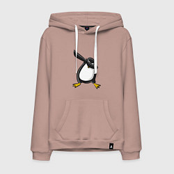 Толстовка-худи хлопковая мужская DAB Pinguin, цвет: пыльно-розовый