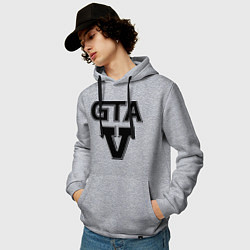 Толстовка-худи хлопковая мужская GTA 5, цвет: меланж — фото 2