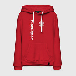Толстовка-худи хлопковая мужская DISTURBED, цвет: красный