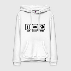 Мужская толстовка-худи Eat Sleep Race (Ешь, Спи, Гоняй)