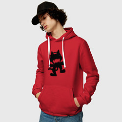 Толстовка-худи хлопковая мужская MONSTERCAT, цвет: красный — фото 2