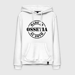 Толстовка-худи хлопковая мужская Made in Ossetia, цвет: белый