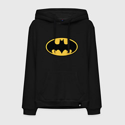 Толстовка-худи хлопковая мужская Batman, цвет: черный