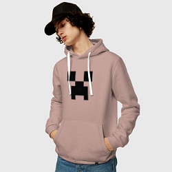Толстовка-худи хлопковая мужская Minecraft, цвет: пыльно-розовый — фото 2