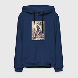 Мужская толстовка-худи Рыцарь, пинающий Дракона баллада о рыцаре Джоне Ла