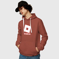 Толстовка-худи хлопковая мужская ROBLOX, цвет: кирпичный — фото 2