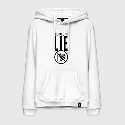 Толстовка-худи хлопковая мужская PORTAL, цвет: белый