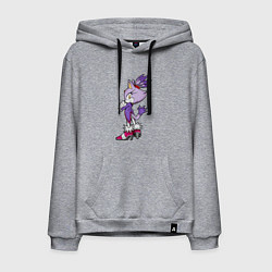 Толстовка-худи хлопковая мужская SONIC Кошка Блейз, цвет: меланж