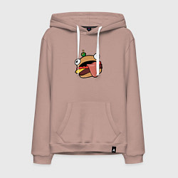 Толстовка-худи хлопковая мужская Fortnite Burger, цвет: пыльно-розовый