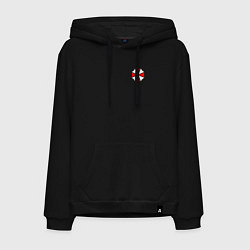 Толстовка-худи хлопковая мужская UMBRELLA CORP НА СПИНЕ, цвет: черный