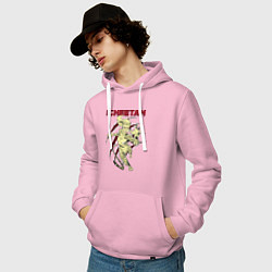 Толстовка-худи хлопковая мужская The Cheetah, цвет: светло-розовый — фото 2