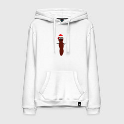 Толстовка-худи хлопковая мужская South Park Мистер Хэнки, цвет: белый