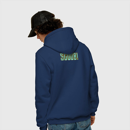Мужская толстовка-худи Скуби-Ду / Тёмно-синий – фото 4