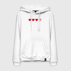 Толстовка-худи хлопковая мужская Video game, цвет: белый