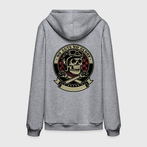 Мужская толстовка-худи No guts no glory / Меланж – фото 2
