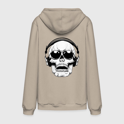 Мужская толстовка-худи Skull Music lover / Миндальный – фото 2