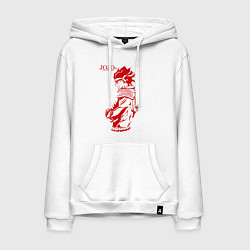 Толстовка-худи хлопковая мужская JoJo Bizarre Adventure, цвет: белый