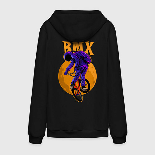 Мужская толстовка-худи BMX - moon - space / Черный – фото 2