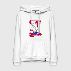 Толстовка-худи хлопковая мужская Сейлор Мун, цвет: белый